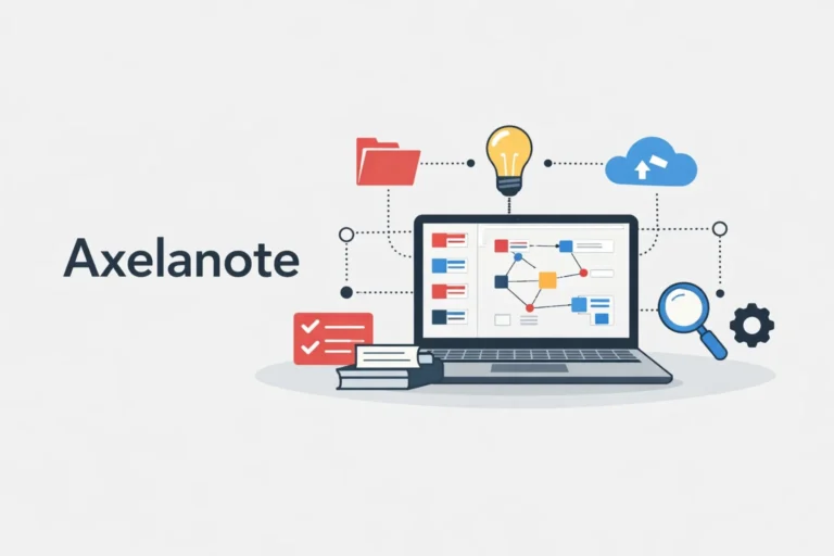 Axelanote digital note-taking productivity app illustration