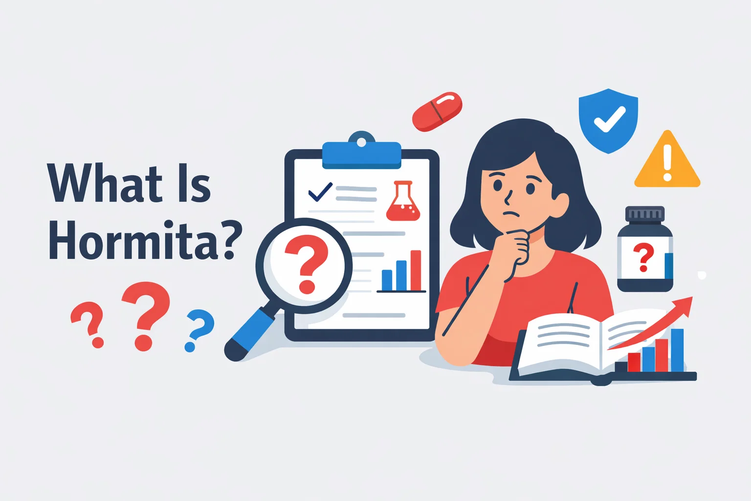 Minimal illustration of balanced wellness concept (hormita)