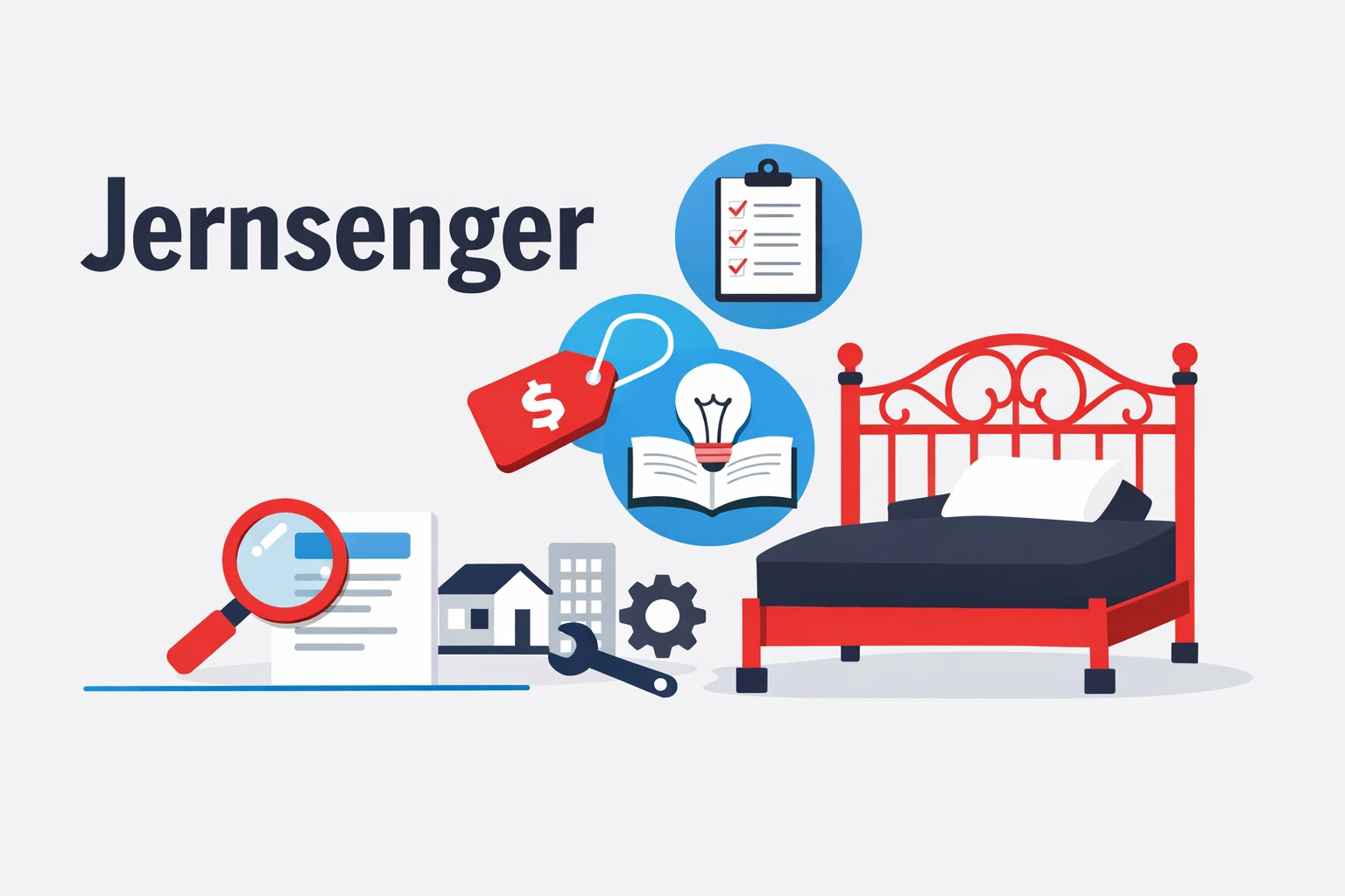 Jernsenger Iron Beds Guide – Modern Bedroom Furniture Illustration