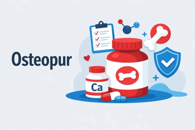 Osteopur bone health supplement illustration