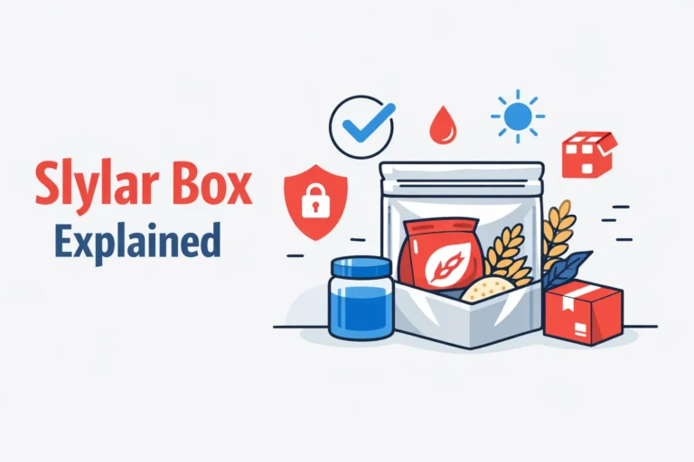 slylar box storage and packaging illustration