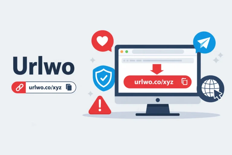 Urlwo URL shortener example showing short link creation and safety concept
