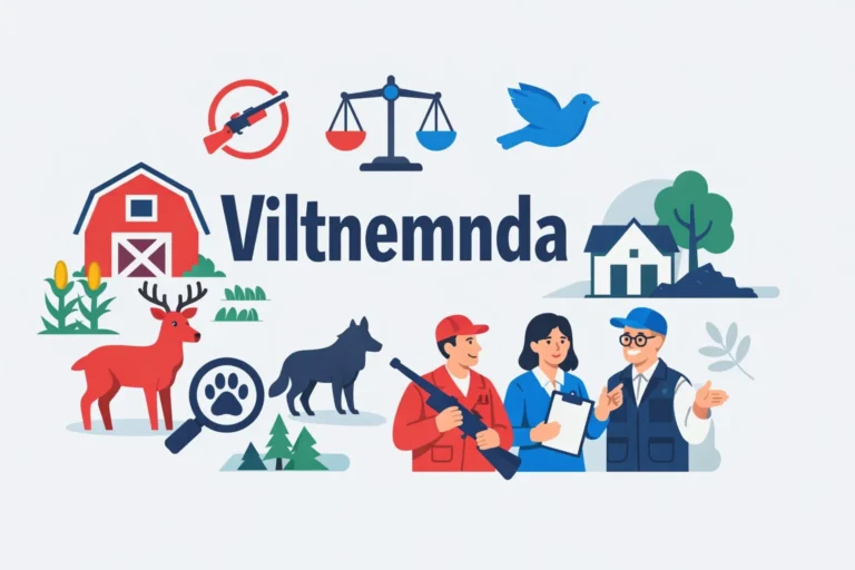 Viltnemnda wildlife committee managing animals and hunting in Norway illustration