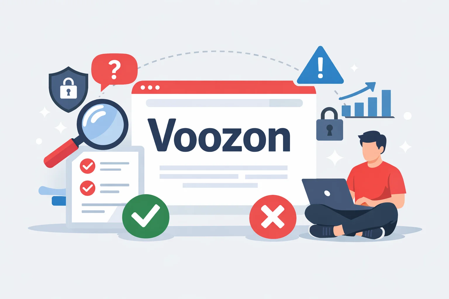Voozon online tool guide showing features, usage and safety overview