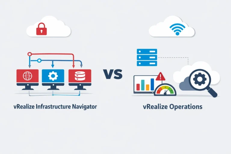 vRealize Infrastructure Navigator vs vRealize Operations architecture comparison