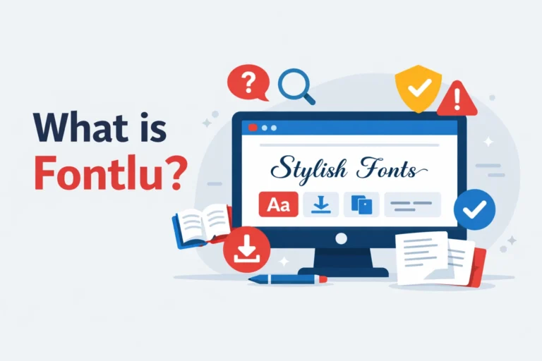 What is Fontlu illustration showing font generator and stylish text tools