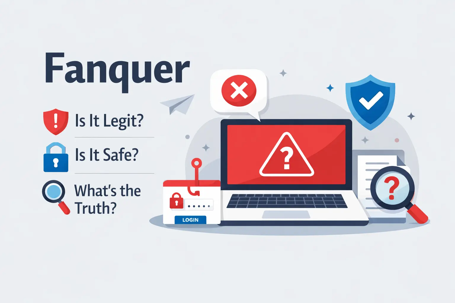 Fanquer blog illustration showing safety and legitimacy concerns